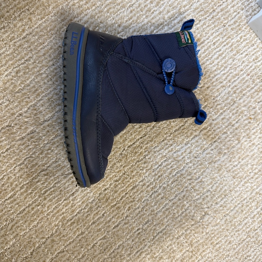 L.L. Bean Navy Kids Snow Boots